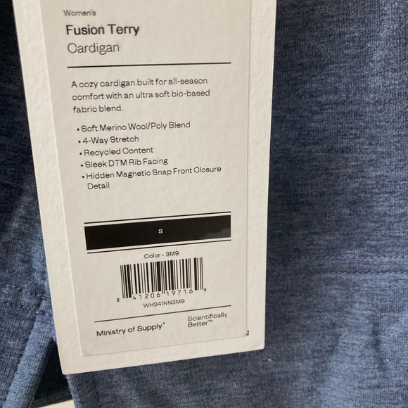 Ministry of Supply Fusion Terry Cardigan NWT Oversized Small - Picture 9 of 10
